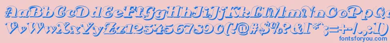 DsSienaShadow Font – Blue Fonts on Pink Background