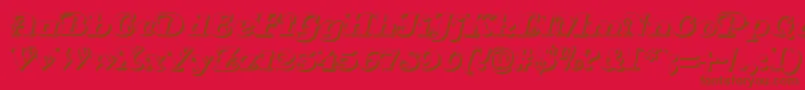 DsSienaShadow Font – Brown Fonts on Red Background