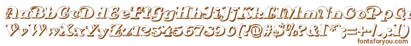 DsSienaShadow Font – Brown Fonts on White Background