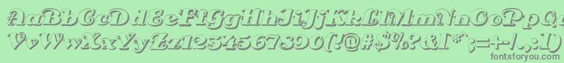 DsSienaShadow Font – Gray Fonts on Green Background