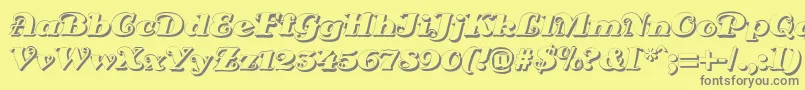 DsSienaShadow Font – Gray Fonts on Yellow Background