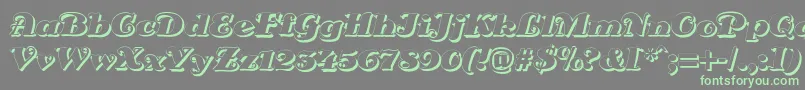 DsSienaShadow Font – Green Fonts on Gray Background