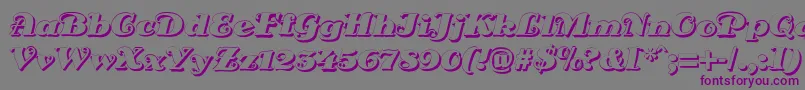 DsSienaShadow Font – Purple Fonts on Gray Background