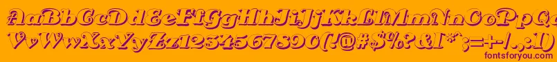 DsSienaShadow Font – Purple Fonts on Orange Background