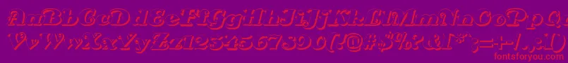 DsSienaShadow-Schriftart – Rote Schriften auf violettem Hintergrund