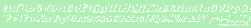 DsSienaShadow Font – White Fonts on Green Background