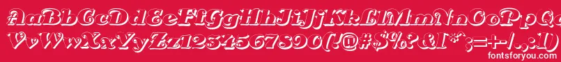 DsSienaShadow Font – White Fonts on Red Background