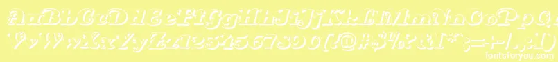 DsSienaShadow Font – White Fonts on Yellow Background