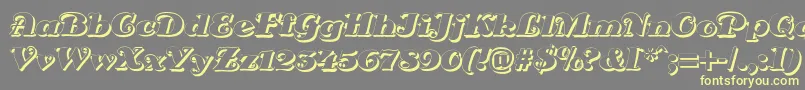 DsSienaShadow Font – Yellow Fonts on Gray Background