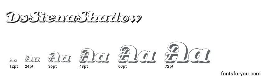 Размеры шрифта DsSienaShadow (112038)