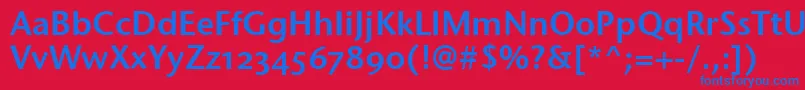 StoneSansSemOsItcttSemi Font – Blue Fonts on Red Background