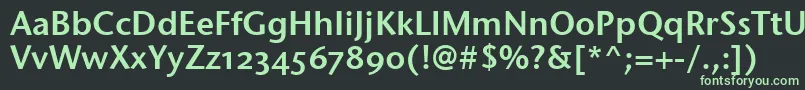 フォントStoneSansSemOsItcttSemi – 黒い背景に緑の文字