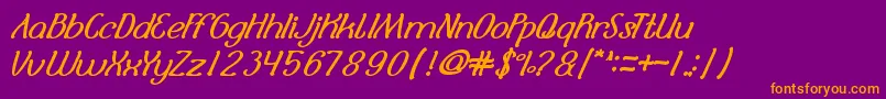 SelamatHariRaya Font – Orange Fonts on Purple Background