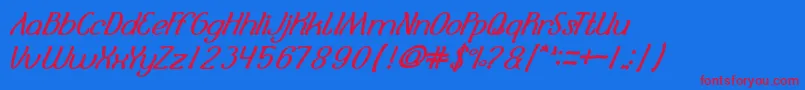 SelamatHariRaya Font – Red Fonts on Blue Background