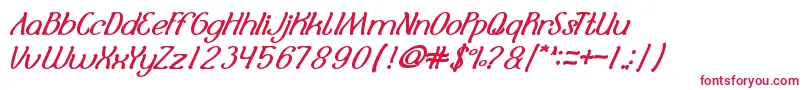 フォントSelamatHariRaya – 白い背景に赤い文字