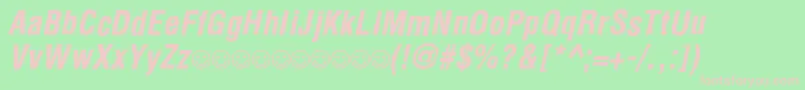 NewsideFpItalic Font – Pink Fonts on Green Background