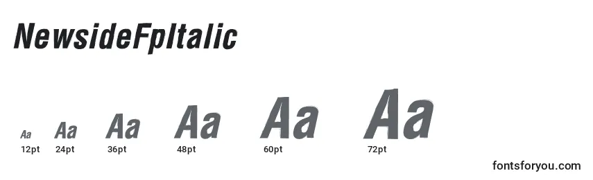 NewsideFpItalic Font Sizes