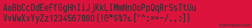 Oneslot Font – Black Fonts on Red Background