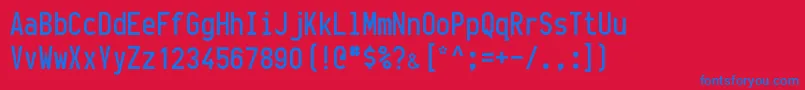 Oneslot Font – Blue Fonts on Red Background