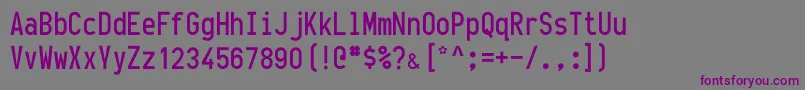 Шрифт Oneslot – фиолетовые шрифты на сером фоне