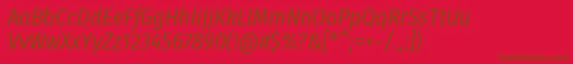FirasanscondensedBookitalic Font – Brown Fonts on Red Background