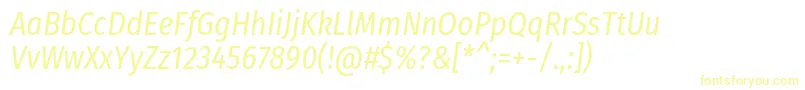 FirasanscondensedBookitalic-fontti – keltaiset fontit