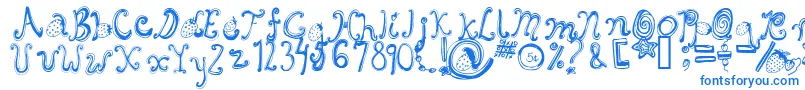 Starberryswirldelight Font – Blue Fonts on White Background