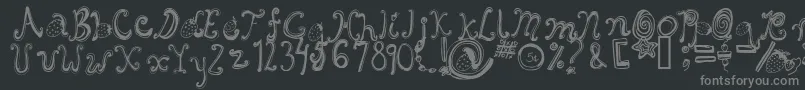 Starberryswirldelight Font – Gray Fonts on Black Background
