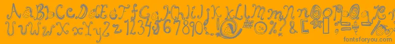 En savoir plus sur la police Starberryswirldelight Police Starberryswirldelight – polices grises sur fond orange