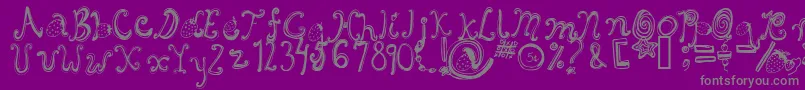 Starberryswirldelight Font – Gray Fonts on Purple Background