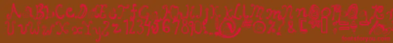 Starberryswirldelight Font – Red Fonts on Brown Background