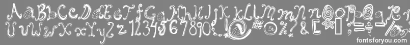 Starberryswirldelight Font – White Fonts on Gray Background