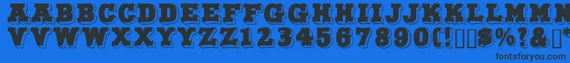 Northfacedisplaycapsssk Font – Black Fonts on Blue Background