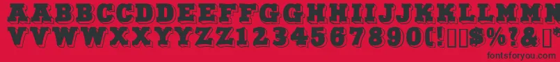 Northfacedisplaycapsssk Font – Black Fonts on Red Background