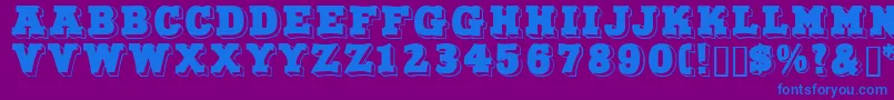 Northfacedisplaycapsssk Font – Blue Fonts on Purple Background