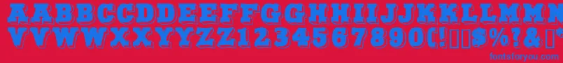 Northfacedisplaycapsssk Font – Blue Fonts on Red Background