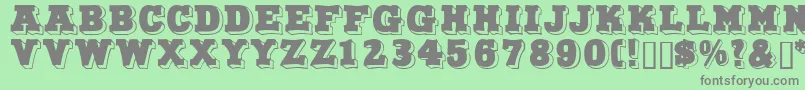 Northfacedisplaycapsssk Font – Gray Fonts on Green Background