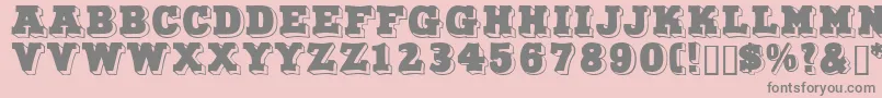 Northfacedisplaycapsssk Font – Gray Fonts on Pink Background