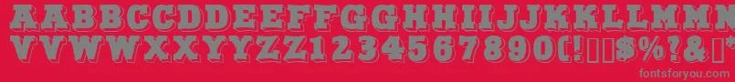 Northfacedisplaycapsssk Font – Gray Fonts on Red Background