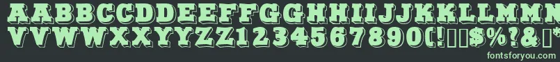 Northfacedisplaycapsssk Font – Green Fonts on Black Background