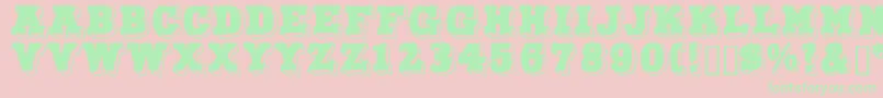 Northfacedisplaycapsssk Font – Green Fonts on Pink Background