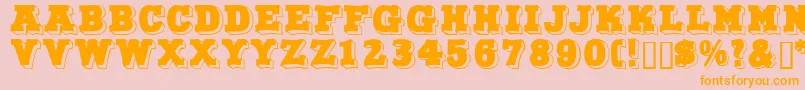 Northfacedisplaycapsssk Font – Orange Fonts on Pink Background