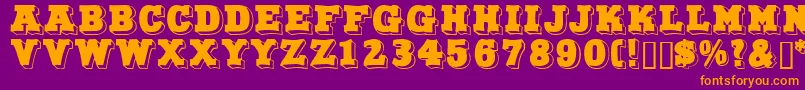 Northfacedisplaycapsssk Font – Orange Fonts on Purple Background