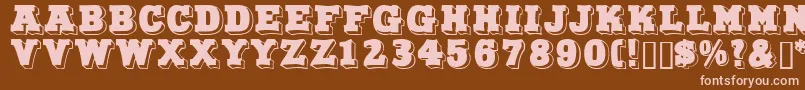 Northfacedisplaycapsssk Font – Pink Fonts on Brown Background