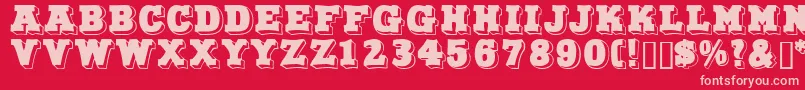 Northfacedisplaycapsssk Font – Pink Fonts on Red Background