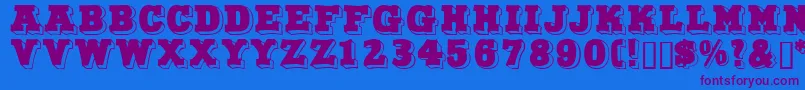 Northfacedisplaycapsssk Font – Purple Fonts on Blue Background