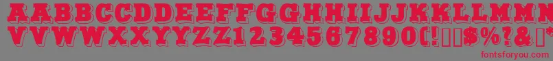 Northfacedisplaycapsssk Font – Red Fonts on Gray Background