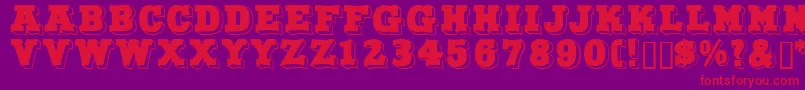 Northfacedisplaycapsssk Font – Red Fonts on Purple Background