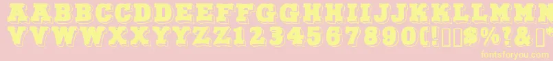 Northfacedisplaycapsssk Font – Yellow Fonts on Pink Background