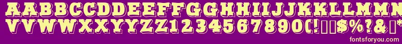Northfacedisplaycapsssk Font – Yellow Fonts on Purple Background